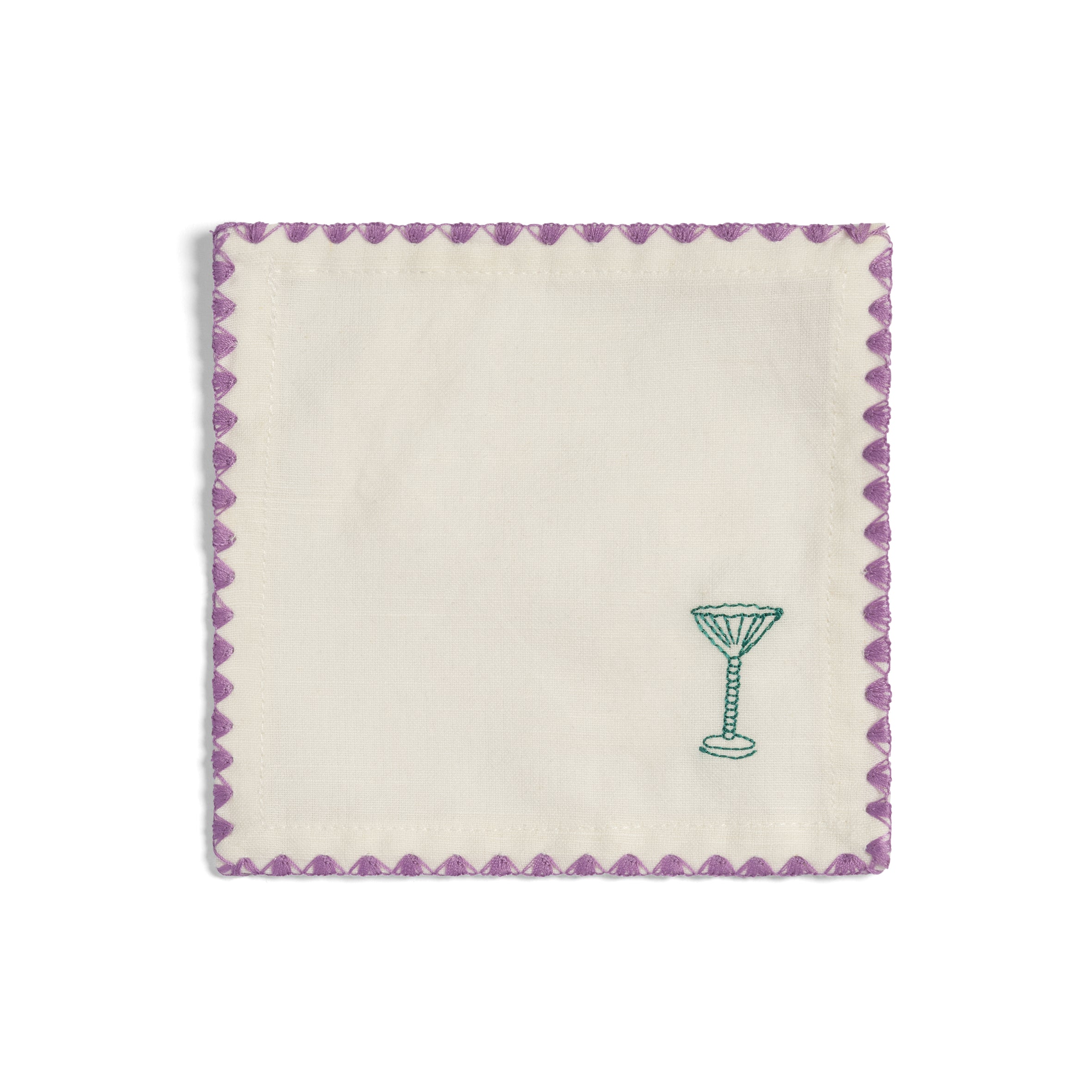 Cocktail zigzag servietter - sæt med 4